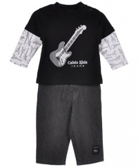 Calvin Klein Baby-boys Newborn Twofer Tee And Jean, Assorted, 0-3 Months Calvin Klein Baby-boys Newborn Twofer Tee And Jean, Assorted, 0-3 Months