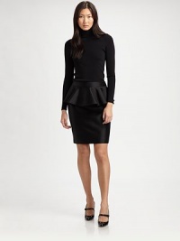 Made from a pristine blend of wool and silk, a sleek skirt with a removable peplum waist for style versatility.Removable peplum waistBack zipperFully linedAbout 20 long60% wool/40% silkDry cleanImported Model shown is 5'11 (180cm) wearing US size 4. Made from a pristine blend of wool and silk, a sleek skirt with a removable peplum waist for style versatility.Removable peplum waistBack zipperFully linedAbout 20 long60% wool/40% silkDry cleanImported Model shown is 5'11 (180cm) wearing US size 4.