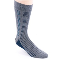 Calvin Klein Men's Broken Stripe Crew Sock, Salt N Pepper, Large Calvin Klein Men's Broken Stripe Crew Sock, Salt N Pepper, Large