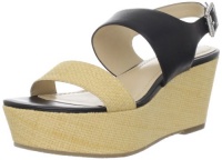 Calvin Klein Women's Lorianne Two-Tone Patent Platform Sandal, Black/Natural, 8 M US Calvin Klein Women's Lorianne Two-Tone Patent Platform Sandal, Black/Natural, 8 M US