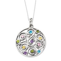 Sterling Silver Kaleidoscope of Wishes Sentimental Expressions Necklace Sterling Silver Kaleidoscope of Wishes Sentimental Expressions Necklace