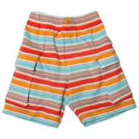 Zutano Boys 2-7 Zutano Miami Stripe Cargo Short, Cocoa/Mandarin, 4T