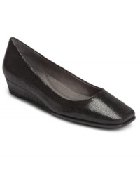 Simple and streamlined. The lines of Aerosole's Clean Slate wedge heels are sophisticated, from the squared toe to the covered wedge. Simple and streamlined. The lines of Aerosole's Clean Slate wedge heels are sophisticated, from the squared toe to the covered wedge.