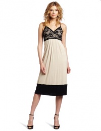 Wrapper Midi Spaghetti Strap Knit Dress With Crochet Over Bodice Detail Wrapper Midi Spaghetti Strap Knit Dress With Crochet Over Bodice Detail