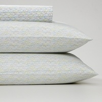 Set the mood for bedtime bliss. Pattern-printed sheet set in light, summery hues. Comes in a soft cotton.