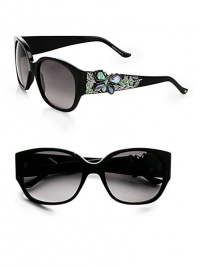 THE LOOKPlastic framesRounded square shapeAustrian stone butterfly and leaf details on temples and tipsUVA and UVB protectiveTHE COLORBlack frames with smoke lensesORIGINImported THE LOOKPlastic framesRounded square shapeAustrian stone butterfly and leaf details on temples and tipsUVA and UVB protectiveTHE COLORBlack frames with smoke lensesORIGINImported