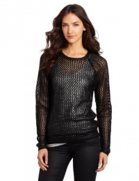 Velvet Women's Rachel Foil Printed Mesh Sweater Velvet Women's Rachel Foil Printed Mesh Sweater