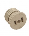 Leviton 125 15 Amp, 660 Watt, 125 Volt, 2-Pole, 2-Wire, Socket To Outlet Adapter