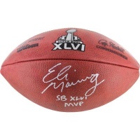 Eli Manning Signed Football - SBXLVI W SB XLVI MVP COA - Steiner Sports Certified - Autographed Footballs Eli Manning Signed Football - SBXLVI W SB XLVI MVP COA - Steiner Sports Certified - Autographed Footballs