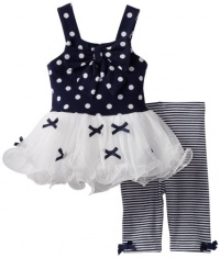 Bonnie Baby Girls Infant Navy Ballerina Legging Set, Blue, 18 Months Bonnie Baby Girls Infant Navy Ballerina Legging Set, Blue, 18 Months