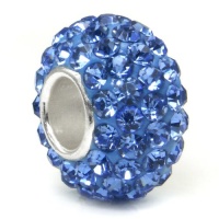 Swaroski Tanzanite Blue Crystal Ball Bead Sterling Silver Charm Fits Pandora Chamilia Biagi Trollbeads European Bracelet Swaroski Tanzanite Blue Crystal Ball Bead Sterling Silver Charm Fits Pandora Chamilia Biagi Trollbeads European Bracelet