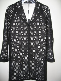 Elie Tahari Black Janna Coat Size Xs