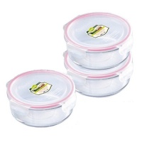 Kinetic 01333 Go Green GlassLock 6 Piece Round Food Storage Set Kinetic 01333 Go Green GlassLock 6 Piece Round Food Storage Set