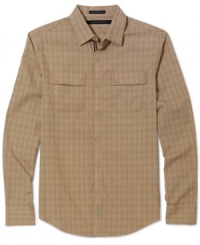 Kick it into neutral with a cool crossover look. This shirt from Sean John locks down your weekend look. Kick it into neutral with a cool crossover look. This shirt from Sean John locks down your weekend look.