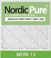 Nordic Pure 16x25x4M13-2 16x25x4 MERV 13 Pleated AC Furnace Air Filter, Box of 2, 4-Inch