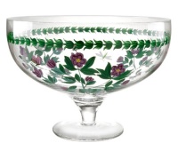 Portmeirion Botanic Garden Hand-Painted Glassware Footed Comport Portmeirion Botanic Garden Hand-Painted Glassware Footed Comport