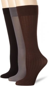 Ellen Tracy Women's 3 Pair Opaque Knit Trouser Sock Ellen Tracy Women's 3 Pair Opaque Knit Trouser Sock