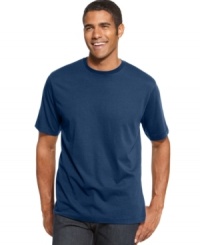 Lightweight and super comfortable, this bold crew neck T shirt provides the perfect start to a cool, layered look. Lightweight and super comfortable, this bold crew neck T shirt provides the perfect start to a cool, layered look.