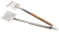 Outset QV57 Verde Multipurpose Stainless-Steel Claw-Style Barbecue Tongs with Bamboo Handles Outset QV57 Verde Multipurpose Stainless-Steel Claw-Style Barbecue Tongs with Bamboo Handles