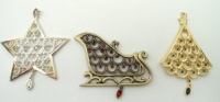 Lenox Vintage Jewel Ornaments, Set of 3 Lenox Vintage Jewel Ornaments, Set of 3