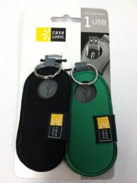 Case Logic USB Flash Drive Case 2PK (Black/Green) USB-202
