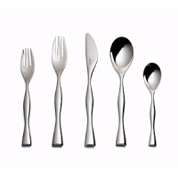 Handle the curves of these fine-feeling stainless steel utensils and you'll always eat well. Adopting the ripple a butterfly creates in flight, this design fits well into the groove of your hand, allowing you to hold on firmly. Handle the curves of these fine-feeling stainless steel utensils and you'll always eat well. Adopting the ripple a butterfly creates in flight, this design fits well into the groove of your hand, allowing you to hold on firmly.