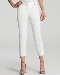 Jazz up the 9-to-5 with sleek trousers that come cropped and covered in crisp white. Pair the Rachel Roy pants with a jewel-toned blouse for of-the-moment color blocking. Jazz up the 9-to-5 with sleek trousers that come cropped and covered in crisp white. Pair the Rachel Roy pants with a jewel-toned blouse for of-the-moment color blocking.
