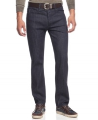 The fit may be classic, but the look of these jeans from Armani Jeans is as hip and modern as it gets. The fit may be classic, but the look of these jeans from Armani Jeans is as hip and modern as it gets.