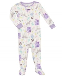 Start her dreams off right with this whimsical footed coverall from Carter's. Start her dreams off right with this whimsical footed coverall from Carter's.