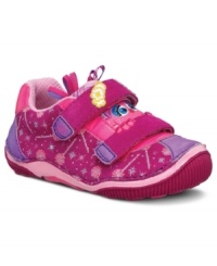 A cute cartoon Abby Cadaby on this Stride Rite sneaker makes getting ready for school fun for her. A cute cartoon Abby Cadaby on this Stride Rite sneaker makes getting ready for school fun for her.