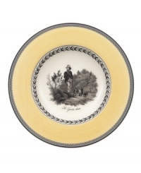 Depicting a hunter and his hounds in premium porcelain, this Audun rim soup bowl coordinates beautifully with the entire Audun country dinnerware collection from Villeroy & Boch. Depicting a hunter and his hounds in premium porcelain, this Audun rim soup bowl coordinates beautifully with the entire Audun country dinnerware collection from Villeroy & Boch.