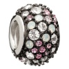 Authentic Chamilia Charm Jeweled Kaleidoscope - Pink & Black Swarovski 2025-0753