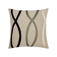 Guided embroidery lines swim gracefully on this decorative pillow. Smart and chic, it adds some cosmopolitan flair to any decor. Guided embroidery lines swim gracefully on this decorative pillow. Smart and chic, it adds some cosmopolitan flair to any decor.