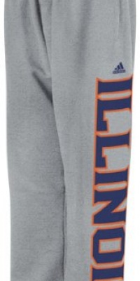 Illinois Fighting Illini adidas Grey Fleece Sweatpants Illinois Fighting Illini adidas Grey Fleece Sweatpants