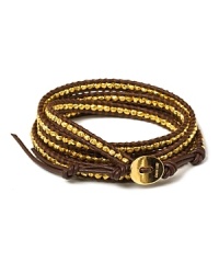 Wrapped and ready. Chan Luu's leather bracelet puts an edgy vibe to whatever you're wearing, from a day dress to a tee and jeans. Wrapped and ready. Chan Luu's leather bracelet puts an edgy vibe to whatever you're wearing, from a day dress to a tee and jeans.