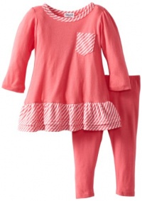 Splendid Littles Baby-Girls Newborn Mini White Stripe Tunic Set, Smoothie, 3-6 Months