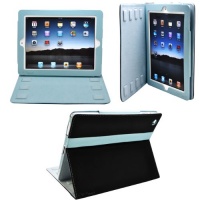 CrazyOnDigital 2-Tone Designer Leather Case Cover with stand and Sleep/Wakeup support for iPad/iPad 2/The New iPad/ HD AT&T Verizon 4G LTE - Black/Blue CrazyOnDigital 2-Tone Designer Leather Case Cover with stand and Sleep/Wakeup support for iPad/iPad 2/The New iPad/ HD AT&T Verizon 4G LTE - Black/Blue