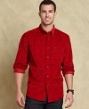 Trail-ready style comes to your casual look with this rugged shirt from Tommy Hilfiger.