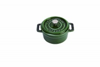 Staub Mini .25 Quart Round Cocotte, Basil Staub Mini .25 Quart Round Cocotte, Basil