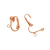 Bright Copper Clip On Ball Earrings Findings 13mm (6 Pair)