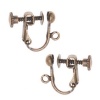 Antiqued Brass Screw Back Non-Pierced Earring Findings (2 Pairs)