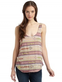 THE LOOKMulti-pattern designEmbroidered accentsDouble scoopneckSleevelessU-shaped hemTHE FITAbout 25 from shoulder to hemTHE MATERIALLinenCARE & ORIGINHand washImportedModel shown is 5'9 (175cm) wearing US size Small. THE LOOKMulti-pattern designEmbroidered accentsDouble scoopneckSleevelessU-shaped hemTHE FITAbout 25 from shoulder to hemTHE MATERIALLinenCARE & ORIGINHand washImportedModel shown is 5'9 (175cm) wearing US size Small.