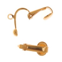 22K Gold Plated Clip On Ball Earrings Findings (2 Pair) 22K Gold Plated Clip On Ball Earrings Findings (2 Pair)