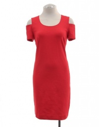 DKNY Lacquer Red Short Sleeve Cold Shoulder Sheath Dress 2 DKNY Lacquer Red Short Sleeve Cold Shoulder Sheath Dress 2