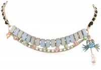 Betsey Johnson Jewels of the Sea Baguette and Crab Charm Necklace, 19 Betsey Johnson Jewels of the Sea Baguette and Crab Charm Necklace, 19