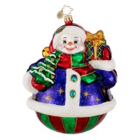 Christopher Radko Festive Pair - Double Sided Santa/ Snowman Ornament - New for 2013 Christopher Radko Festive Pair - Double Sided Santa/ Snowman Ornament - New for 2013