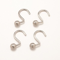 Clean, stylish metal hooks complement any curtain or decor. Clean, stylish metal hooks complement any curtain or decor.