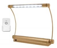 Rite Lite LPL606XLGRC Wireless 8 LED Picture Light w/ Remote Control, Brushed Gold Metal Rite Lite LPL606XLGRC Wireless 8 LED Picture Light w/ Remote Control, Brushed Gold Metal