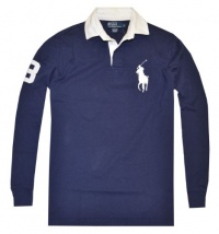 Polo Ralph Lauren Men Long Sleeve Big Pony Logo Rugby T-Shirt Polo Ralph Lauren Men Long Sleeve Big Pony Logo Rugby T-Shirt