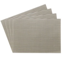 Benson Mills Longport Crossweave Woven Vinyl Placemat, Nickel, Set of 4 Benson Mills Longport Crossweave Woven Vinyl Placemat, Nickel, Set of 4